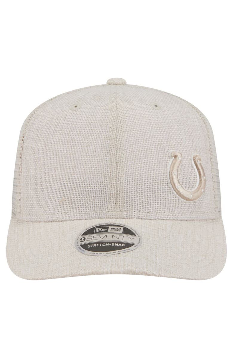 New Era Men's New Era Natural Indianapolis Colts Flawless 9SEVENTY Stretch-Snap Hat, Alternate, color,