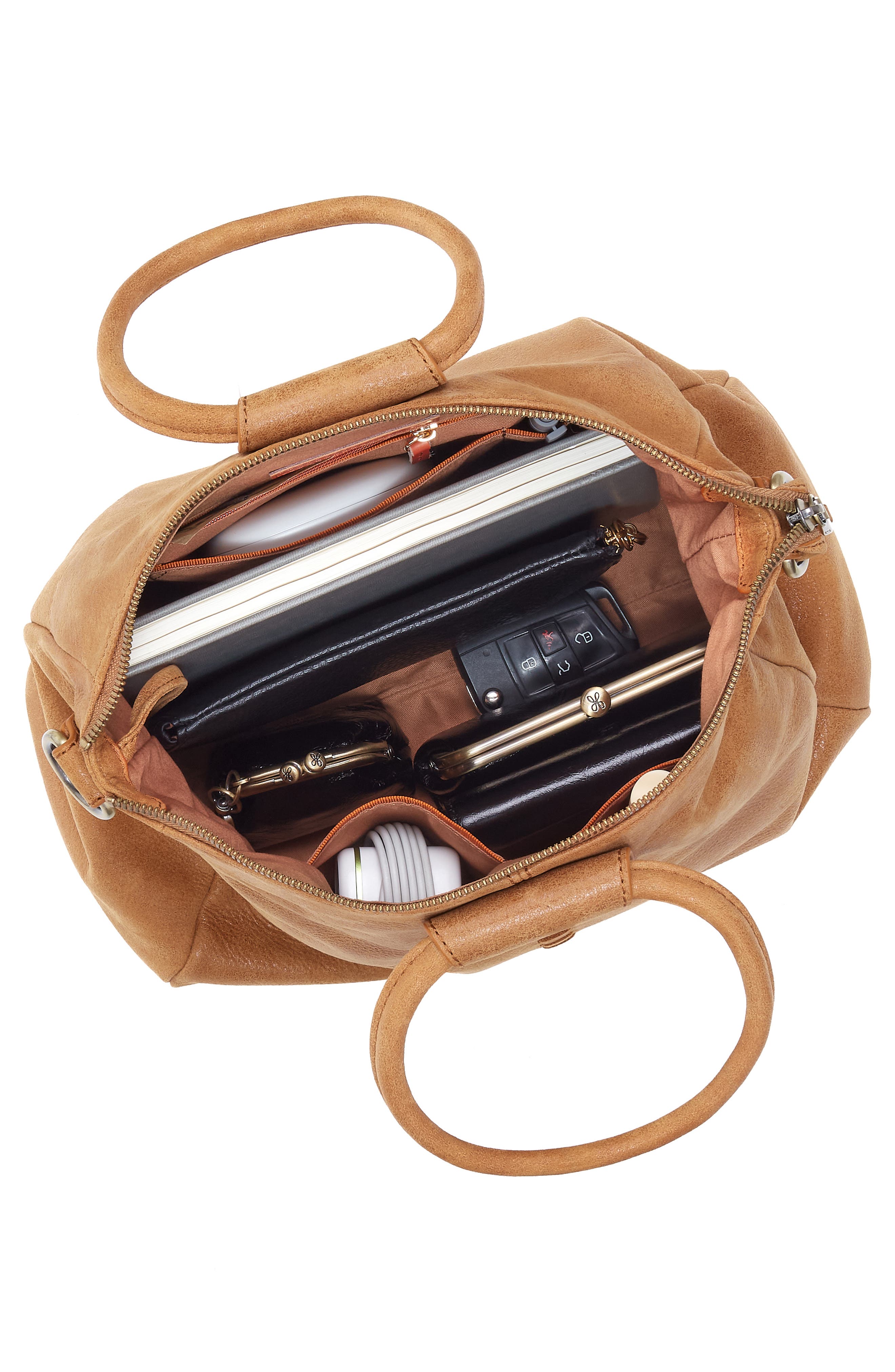 HOBO Medium Sheila Leather Satchel, Alternate, color, Whiskey