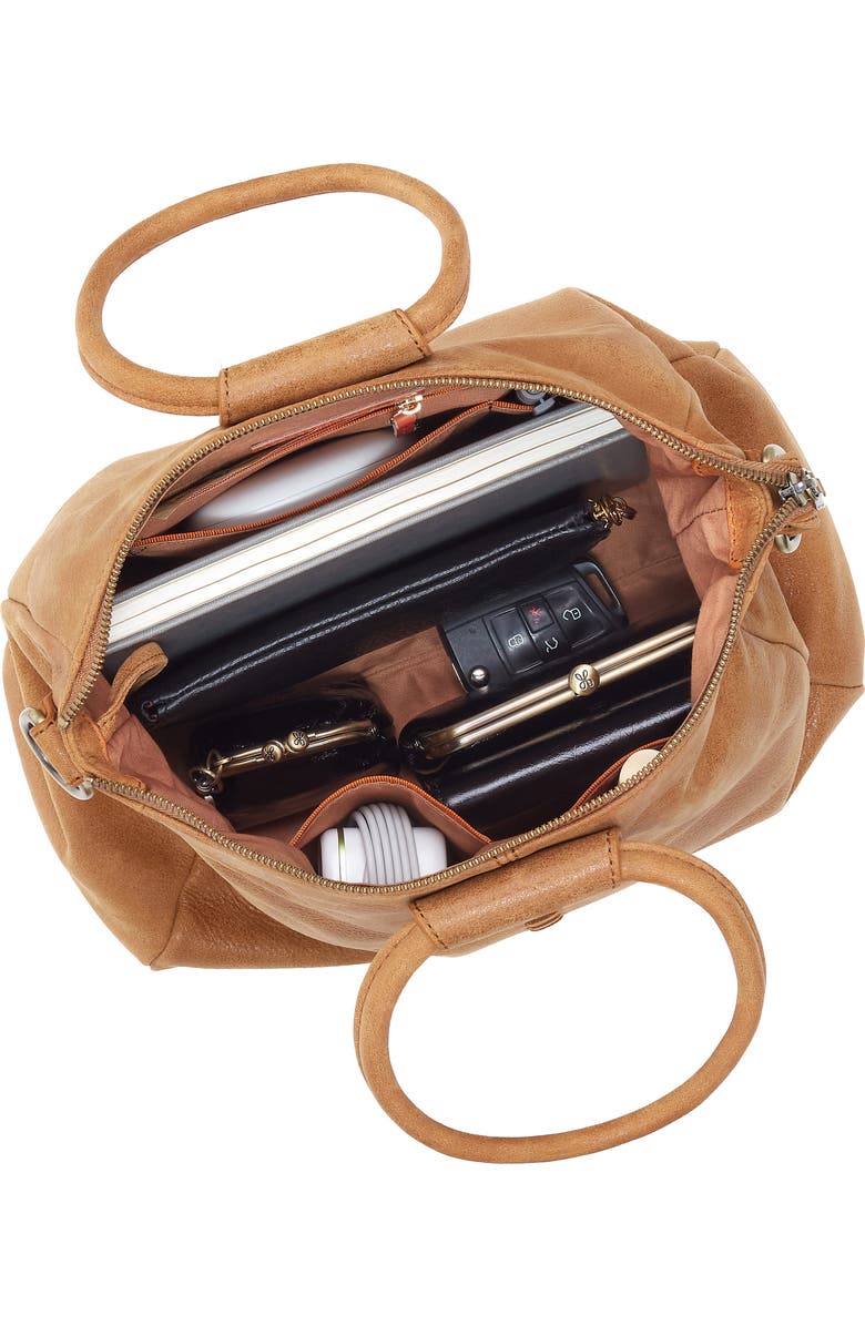 HOBO Medium Sheila Leather Satchel, Alternate, color, Whiskey