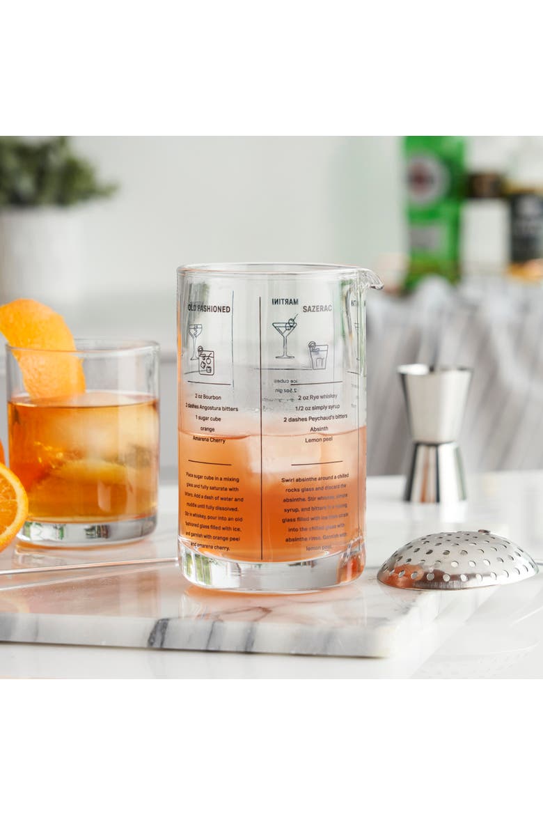 Recipe Mixing Glass, Alternate, color, Clear