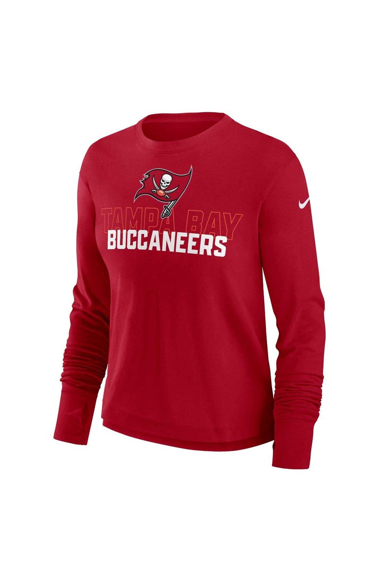 Nike Women's Nike Red Tampa Bay Buccaneers Modest Crop Performance Long Sleeve T-Shirt, Alternate, color, Red