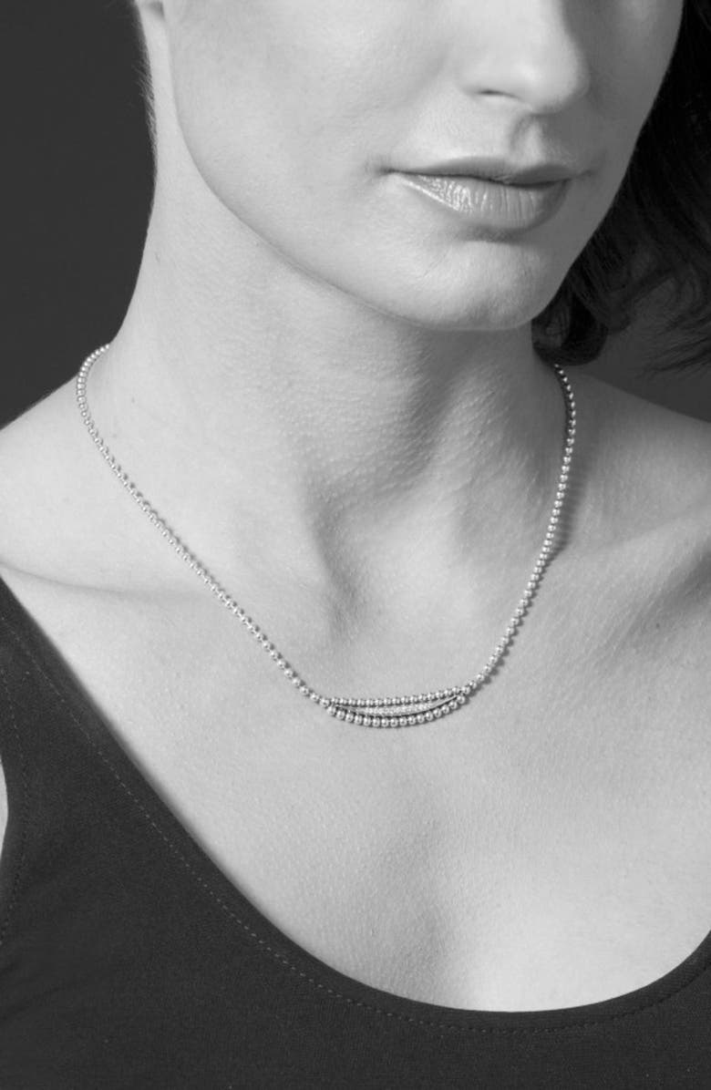 LAGOS Caviar Spark Diamond Necklace, Alternate, color, 