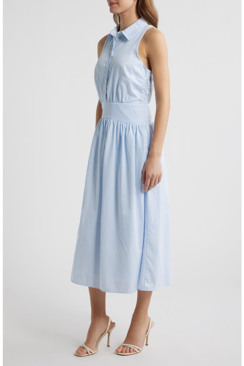 Stripe Sleeveless Shirtdress, Alternate, color, WHITE/ BLUE