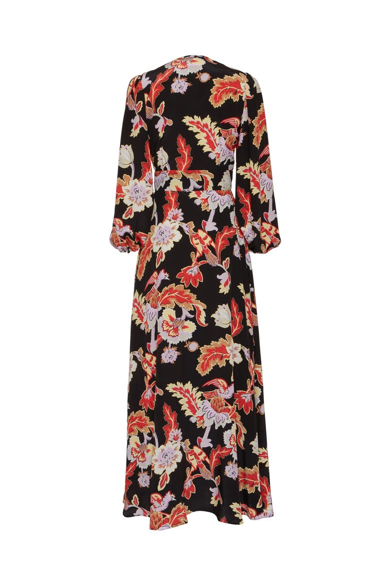 Long Camerino Dress, Alternate, color, Lark Black
