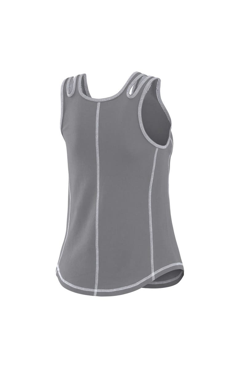 WEAR by Erin Andrews Women's WEAR by Erin Andrews Gray New York Yankees Contrast Stitch Tank Top, Alternate, color, Gray