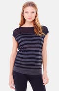Ingrid & Isabel® Stripe Mesh Maternity Top
