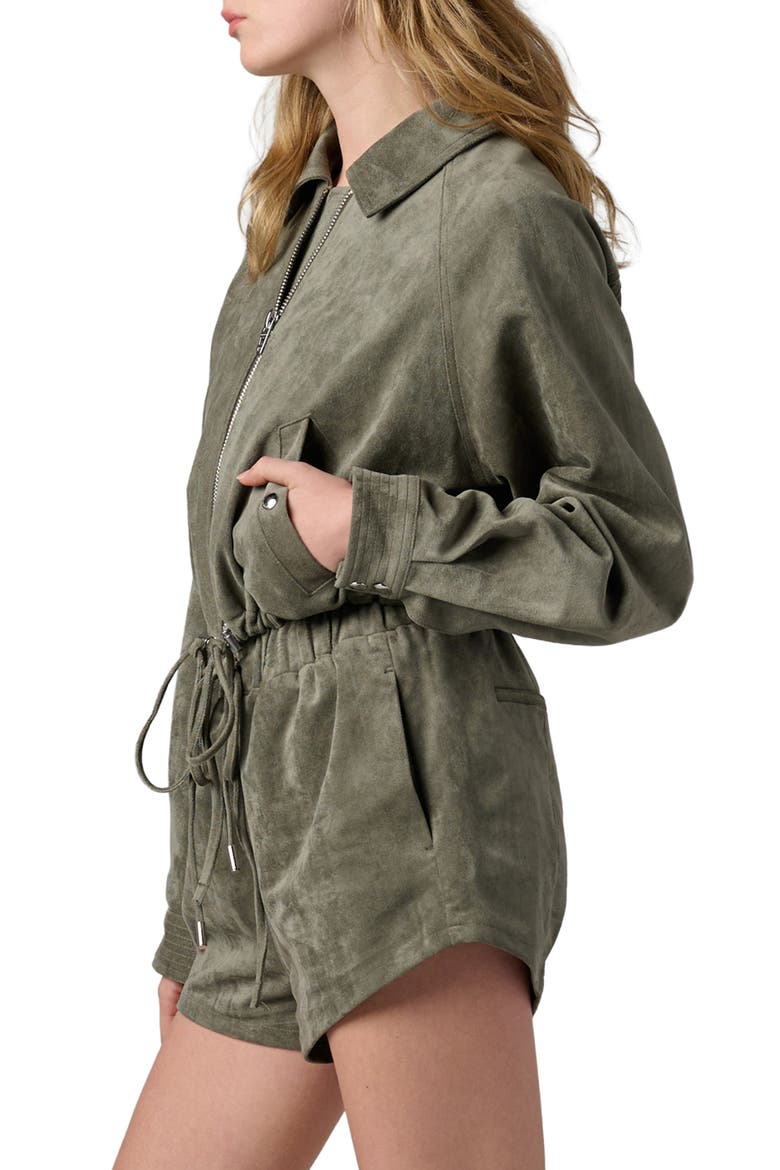 Faux Suede Jacket, Alternate, color, DESERT SAGE
