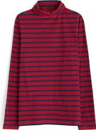 Seasalt Cornwall Landing Stripe Turtleneck Stretch Organic Cotton Top