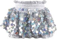 Lola + The Boys Paillette Metallic Skort