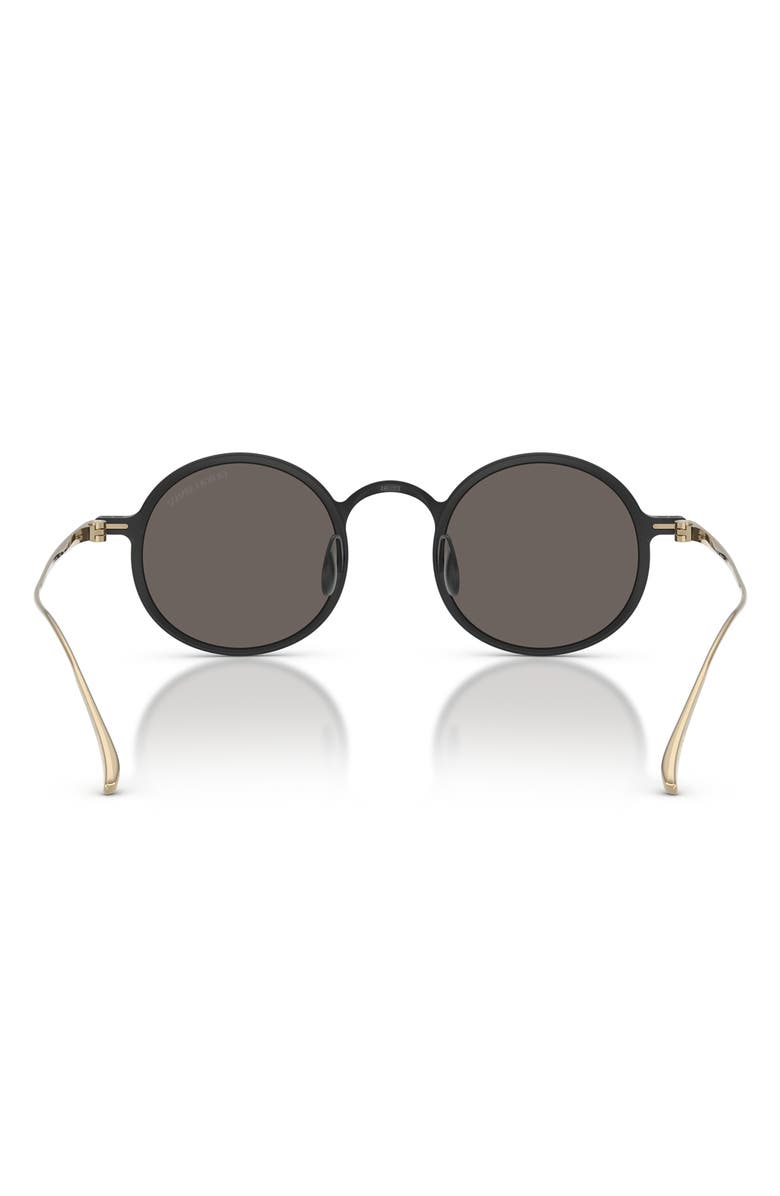 AX Armani Exchange 46mm Small Phantos Sunglasses, Alternate, color, Matte Black / Dark Grey
