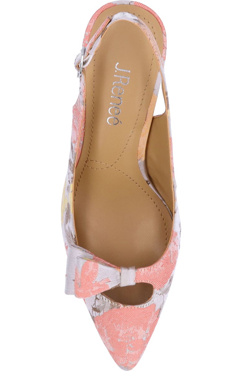 J. Reneé Rayne Floral Slingback Pump, Alternate, color, Beige/ Yellow/ Peach