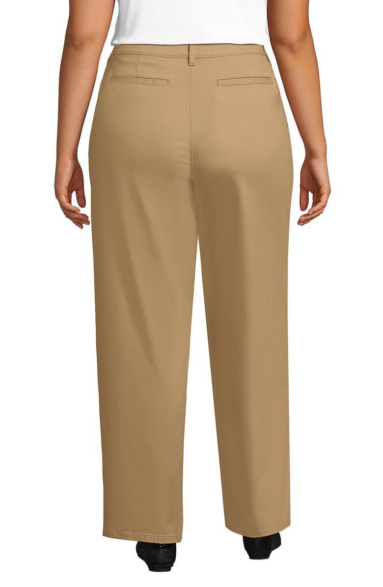 Lands' End Chino High Rise Rail Straight Leg Pants, Alternate, color, Desert Tan