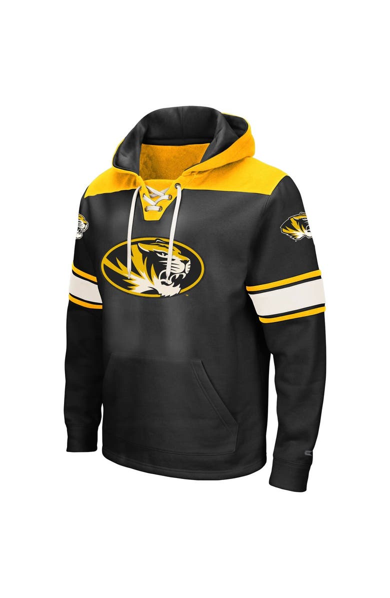 COLOSSEUM Men's Colosseum Black Missouri Tigers 2.0 Lace-Up Pullover Hoodie, Alternate, color, Black