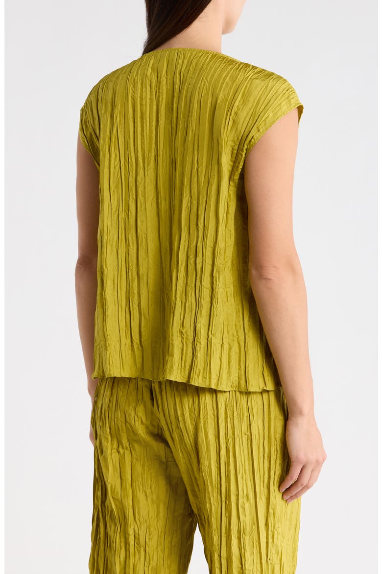 Crinkle Silk Top, Alternate, color, GOLDEN PEAR