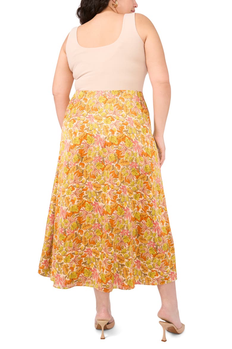 Bias Cut A-Line Maxi Skirt, Alternate, color, CRUSHED ORANGE