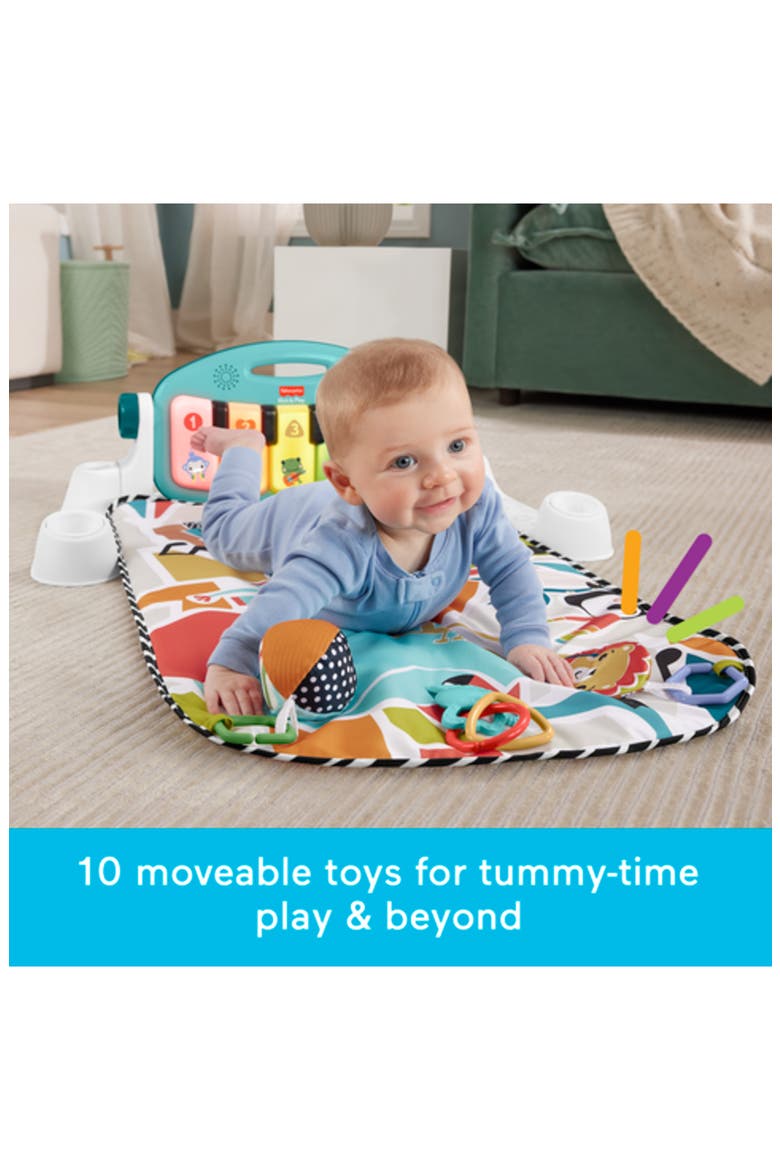 Glow and Grow Kick & Play Piano Gym, Alternate, color, BLUE