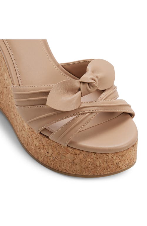 Aldo Tainah Ankle Strap Platform Wedge Sandal In Brown