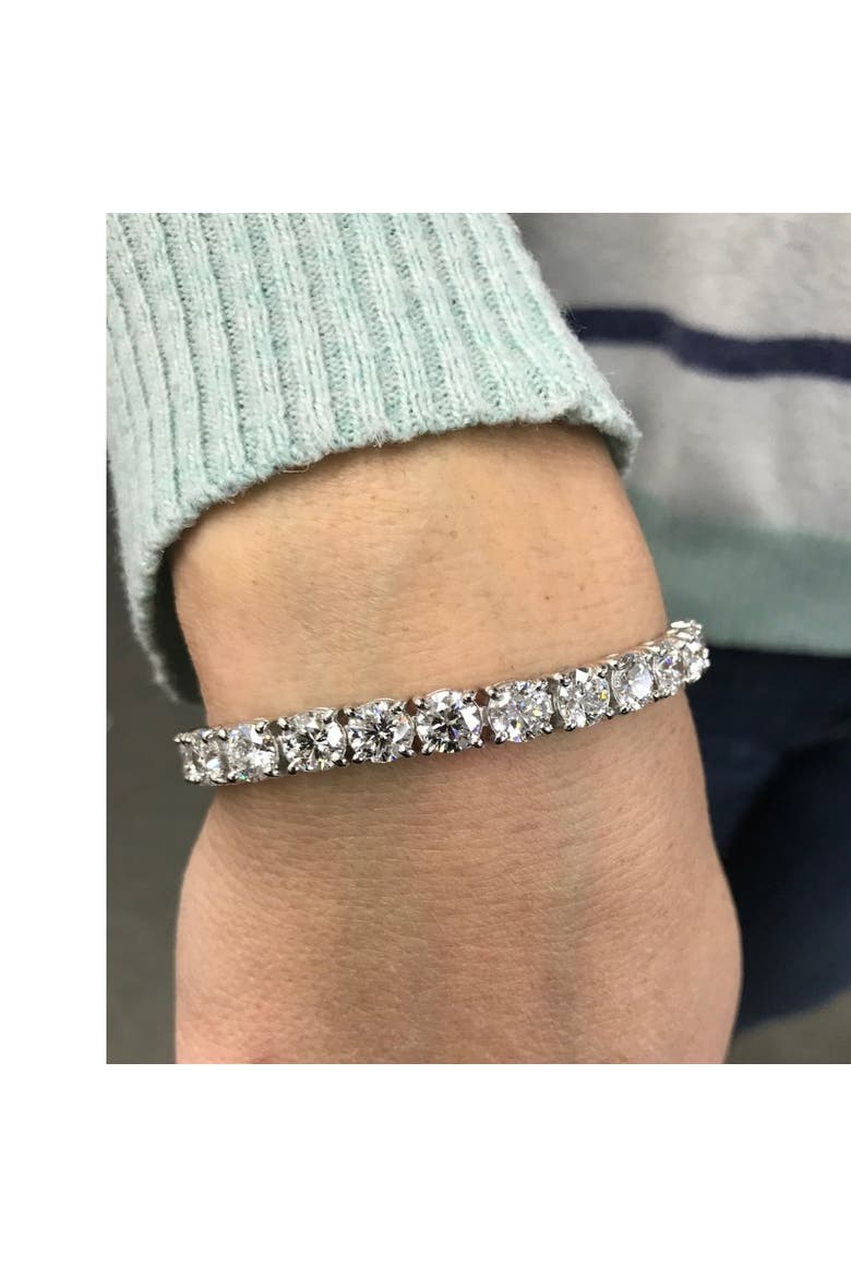 20 Ct Lab Grown Diamond Tennis Bracelet 14k Gold 7", Alternate, color, 14k White Gold