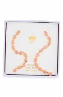 EYE CANDY LOS ANGELES Iris Cubic Zirconia Drop Earrings