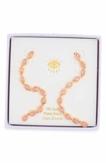 Iris Cubic Zirconia Drop Earrings