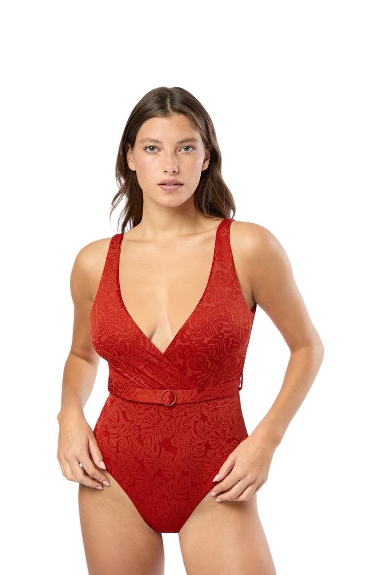 Michelle One Piece, Main, color, DARK RED