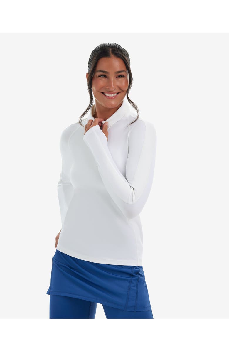 BloqUV Women's Quarter Zip Polo Shirt, Alternate, color, White