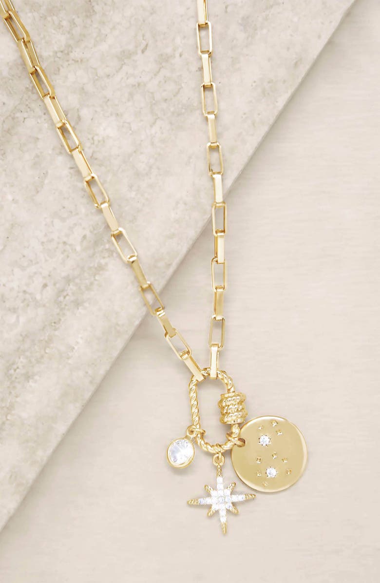 Ettika Charmed CZ Pendant Necklace, Alternate, color, 