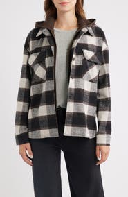 Thread & Supply Plaid Hooded Shacket