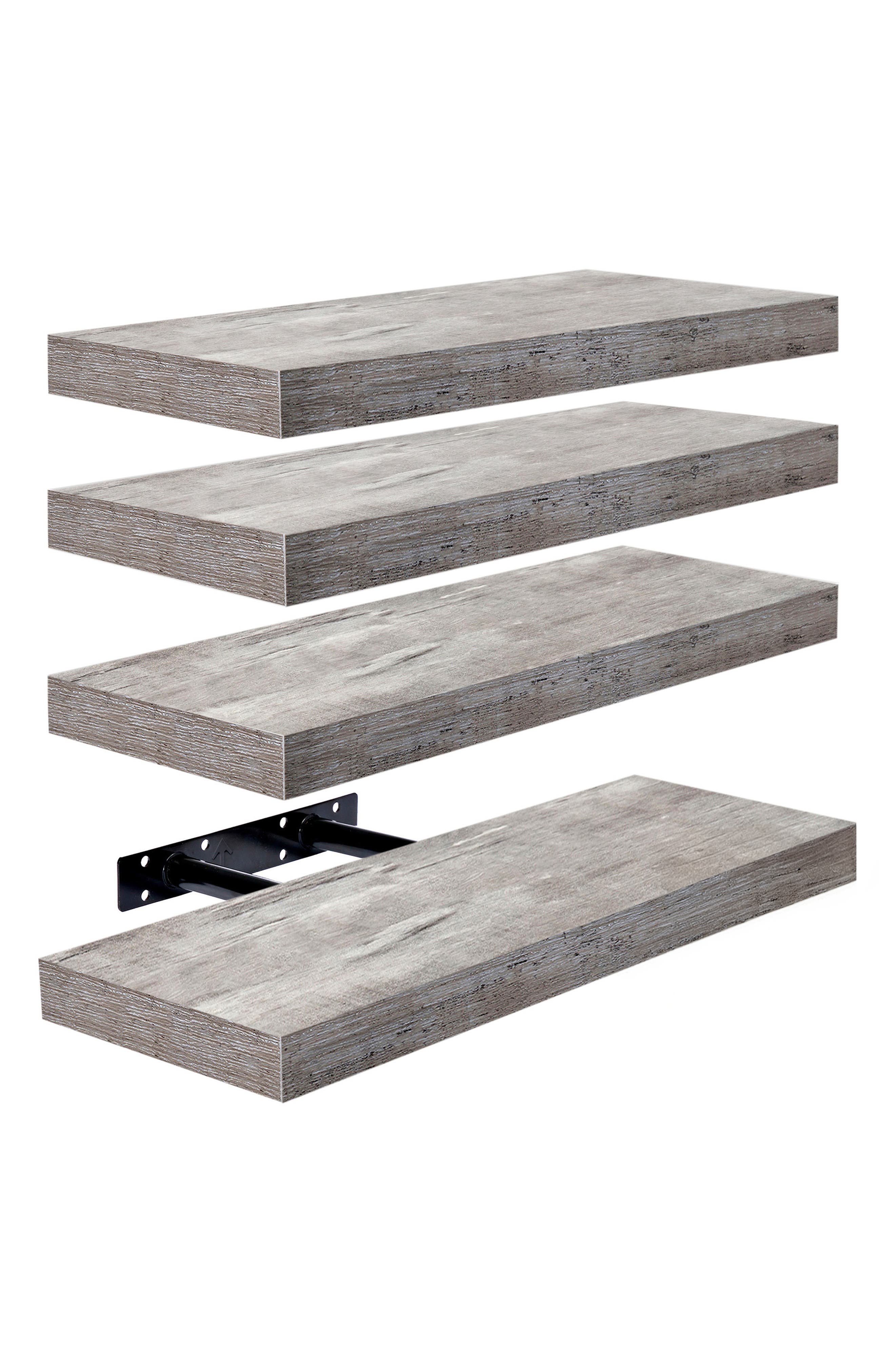Set of 4 Floating Wall Shelves
