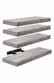 Set of 4 Floating Wall Shelves