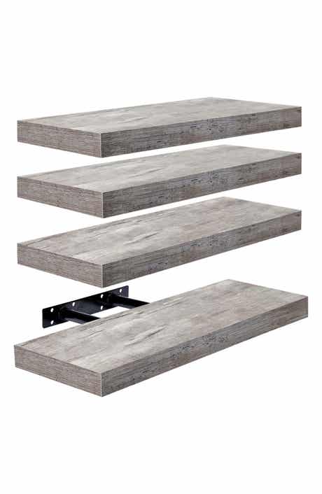 Set of 4 Floating Wall Shelves