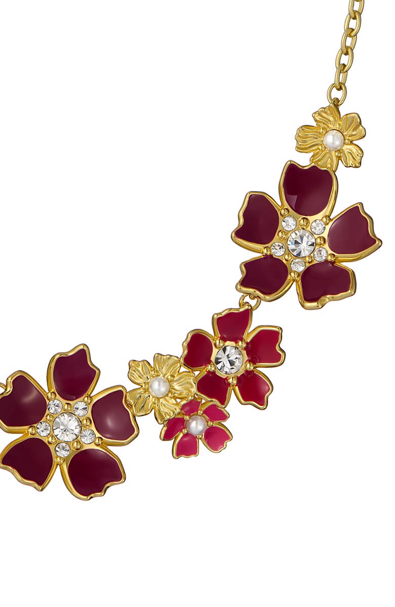 Ted Baker Petitta Flower Statement Necklace, Alternate, color, Gold Tone