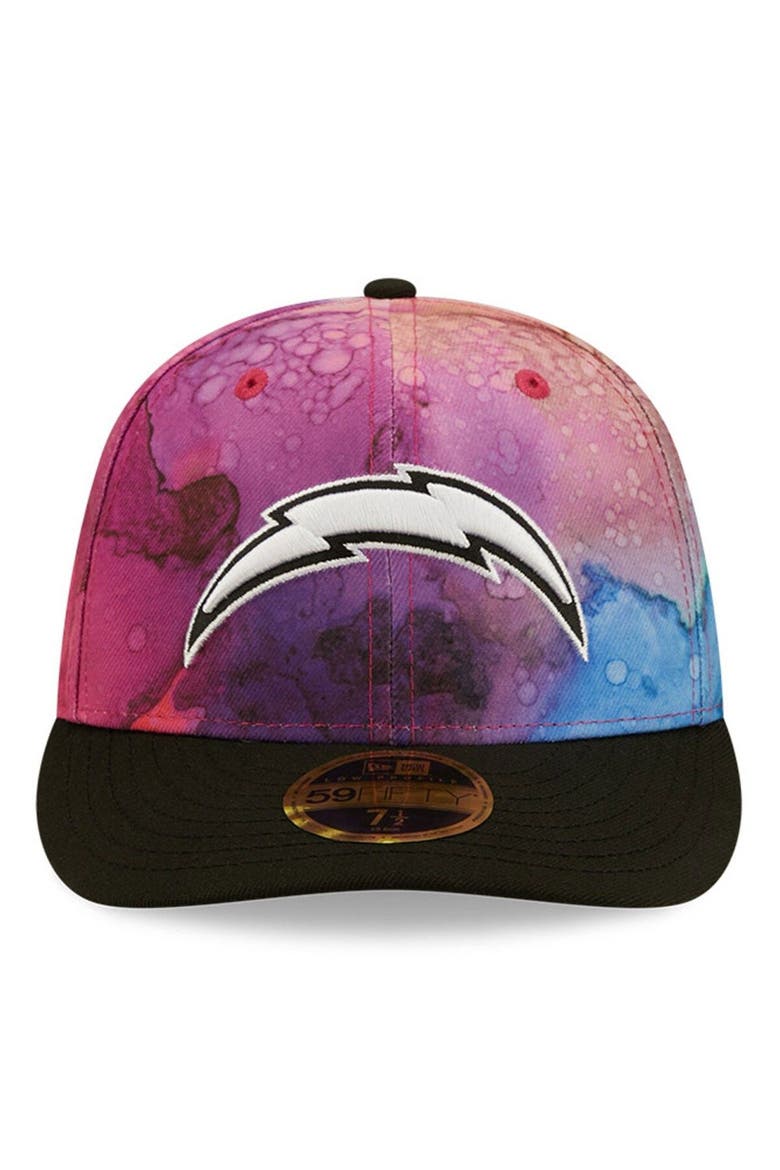 Men's New Era Pink/Black Los Angeles Chargers 2022 NFL Crucial Catch Low Profile 59FIFTY Fitted Hat, Alternate, color, Pink