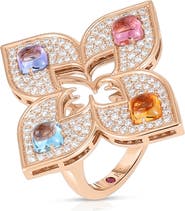 Roberto Coin Venetian Princess Carnival Diamond & Mixed Jewels Ring