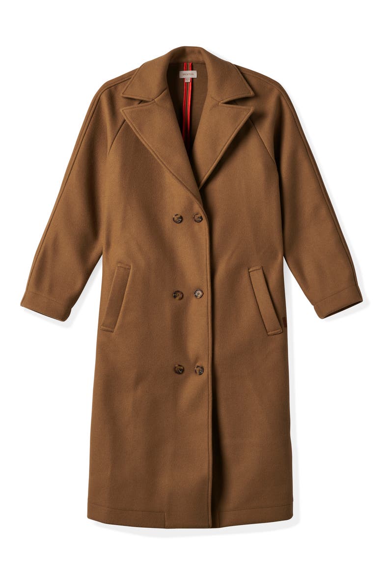 Lennox Double Breasted Felt Coat, Main, color, KHAKI