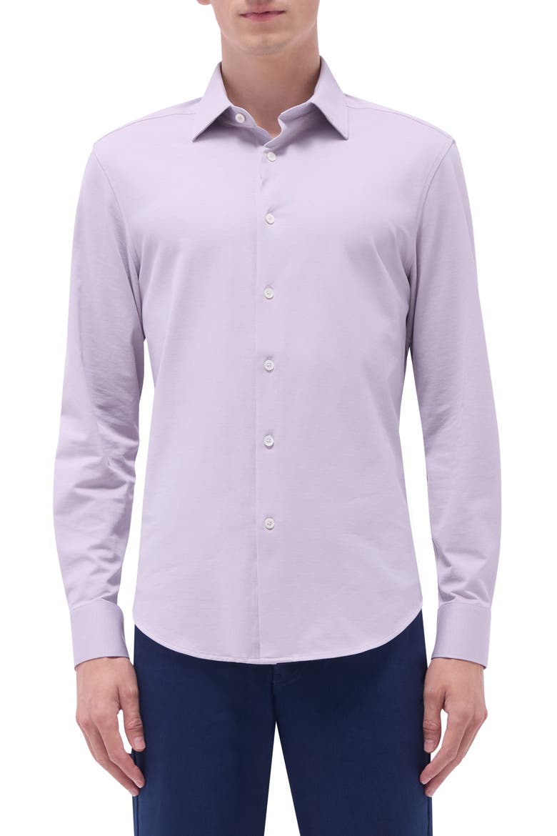 James OoohCotton® Button-Up Shirt, Main, color, LILAC
