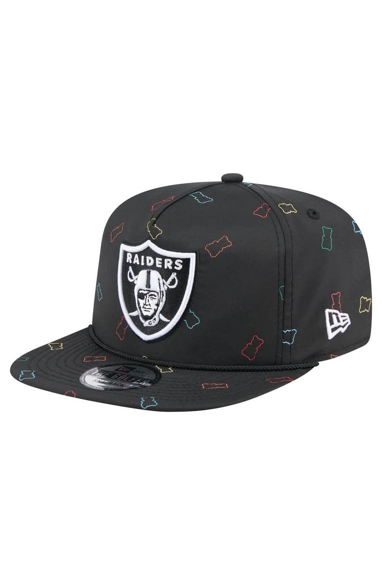 New Era Men's New Era Black Las Vegas Raiders Gummy Golfer Snapback Hat, Main, color, Black