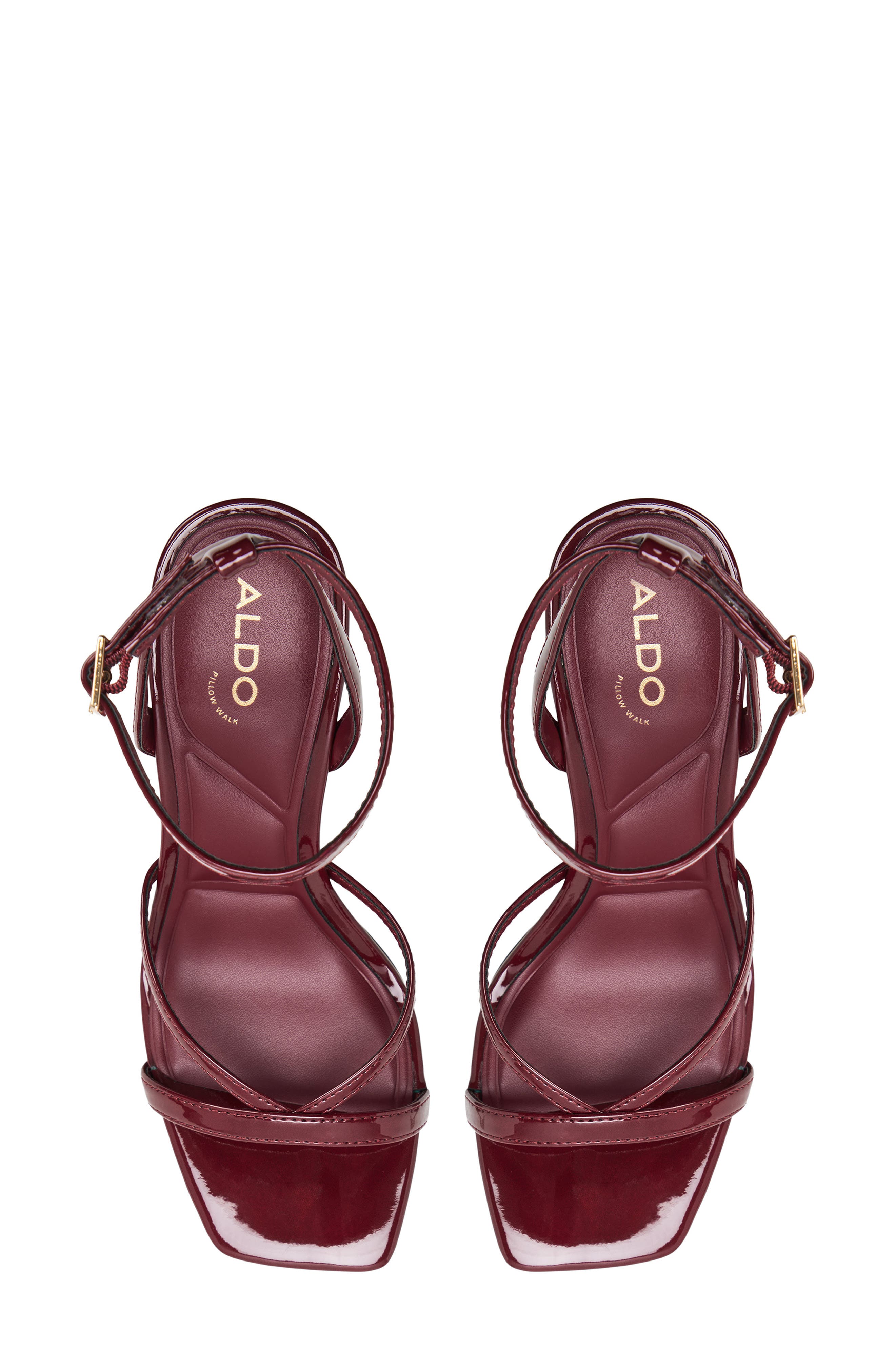 Stellare Ankle Strap Sandal, Alternate, color, DARK RED