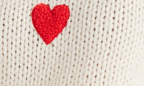 BRAVE + TRUE BRAVE+TRUE HEART ON MY SLEEVE BOUCLÉ PATCH SWEATER