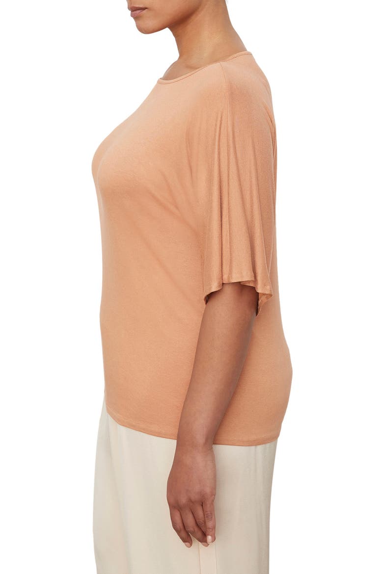 Draped Boat Neck Top, Alternate, color, NECTARINE