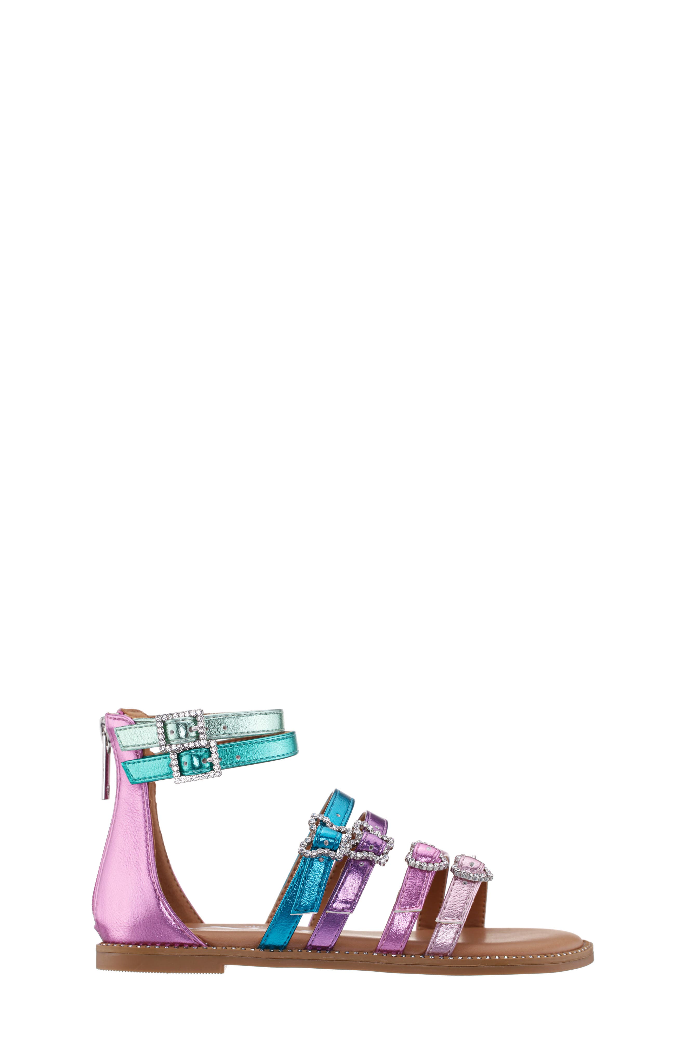 Nina Kids' Brie Ankle Strap Sandal, Alternate, color, Multi