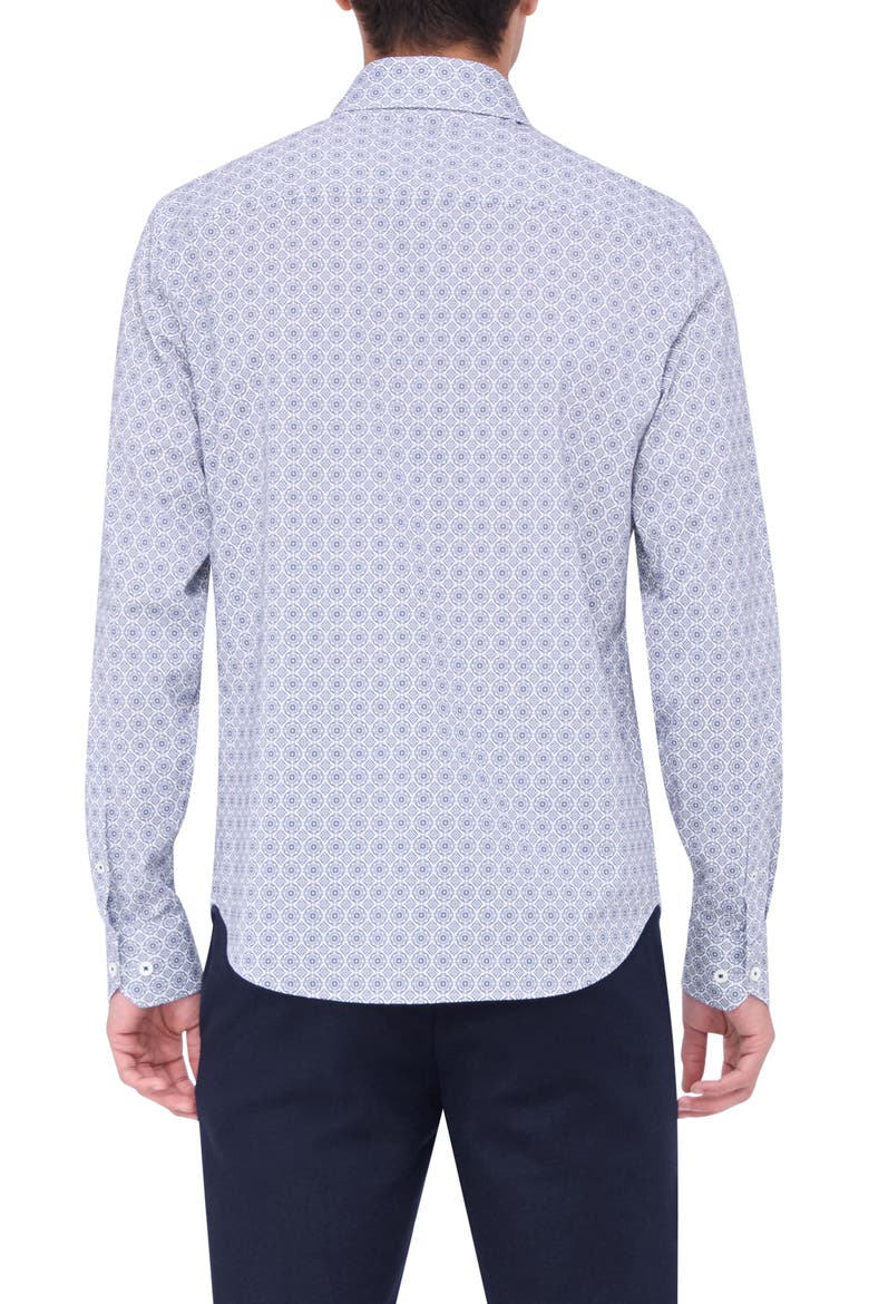 James OoohCotton® Mandala Print Button-Up Shirt, Alternate, color, NAVY