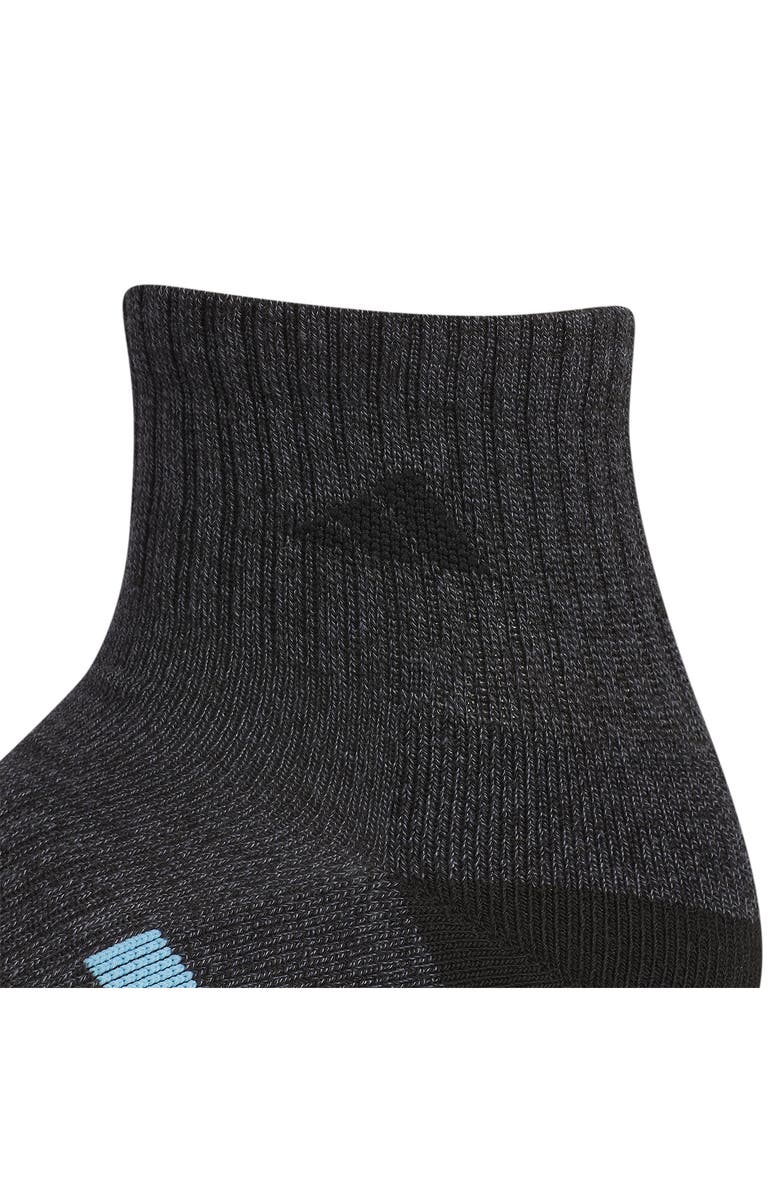 adidas 3-Pack Athletic Cushioned Quarter Socks, Alternate, color,
