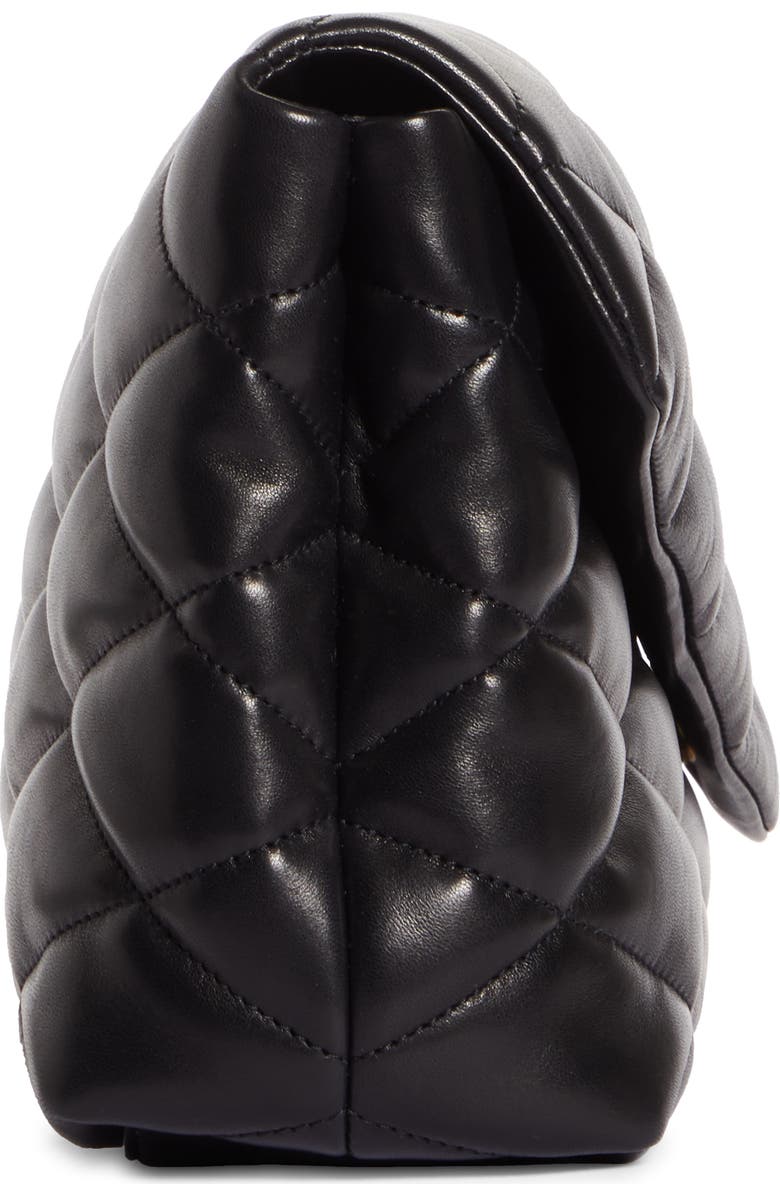 Saint Laurent Sade Leather Puffer Clutch, Alternate, color,