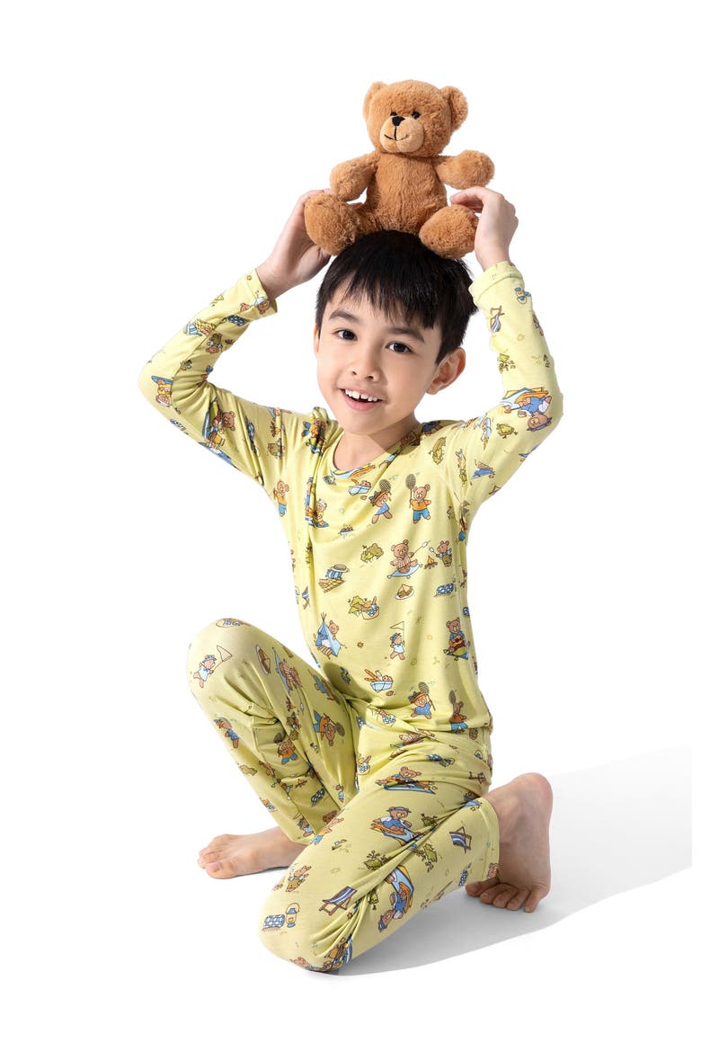 Kids' Teddy Bear Picnic Set of 2 Piece Pajamas, Alternate, color, Teddy Bear Picnic