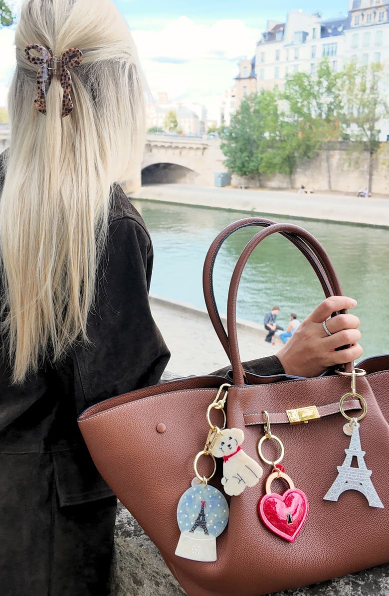 Solar Eclipse Padlock Heart Key Chain, Alternate, color, 