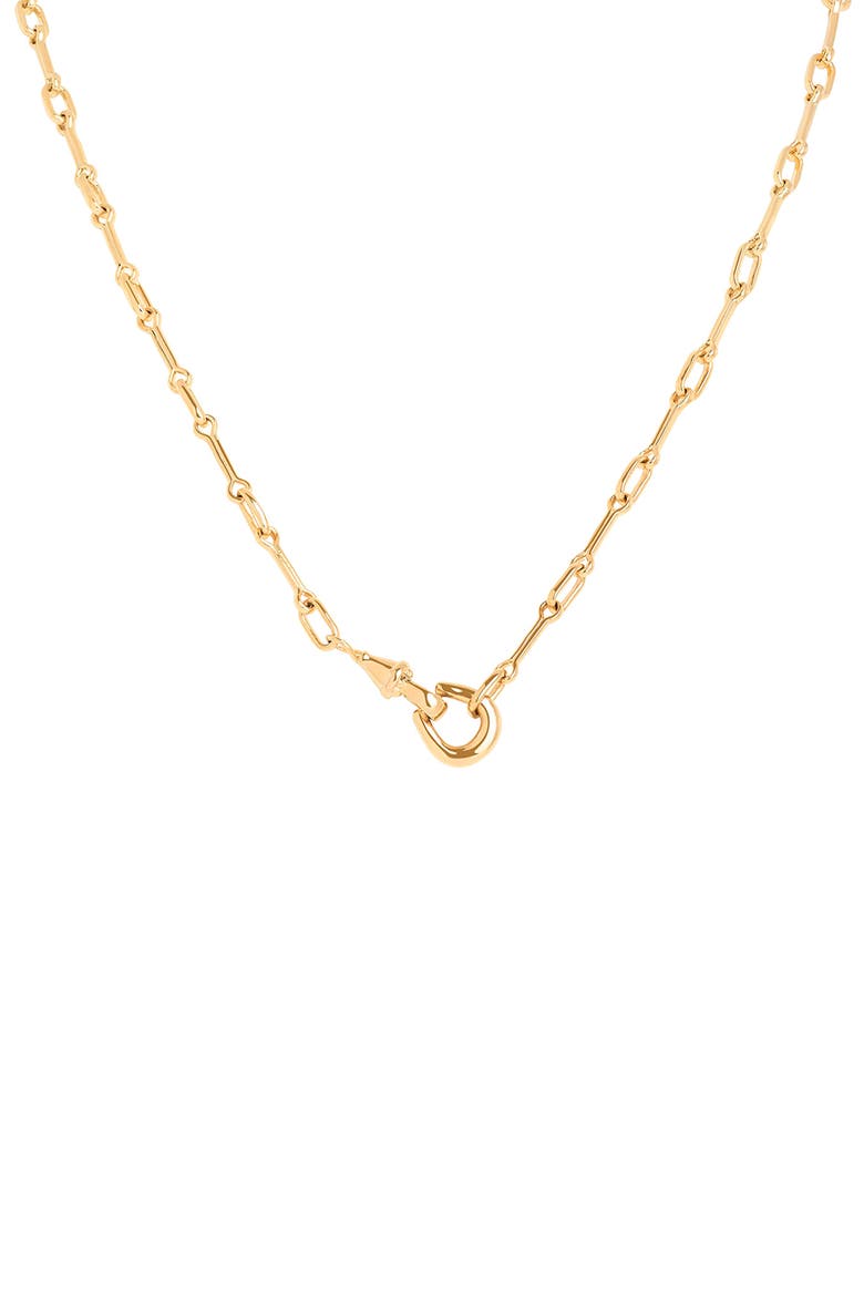 Link Detail Chain Necklace, Main, color, GOLD