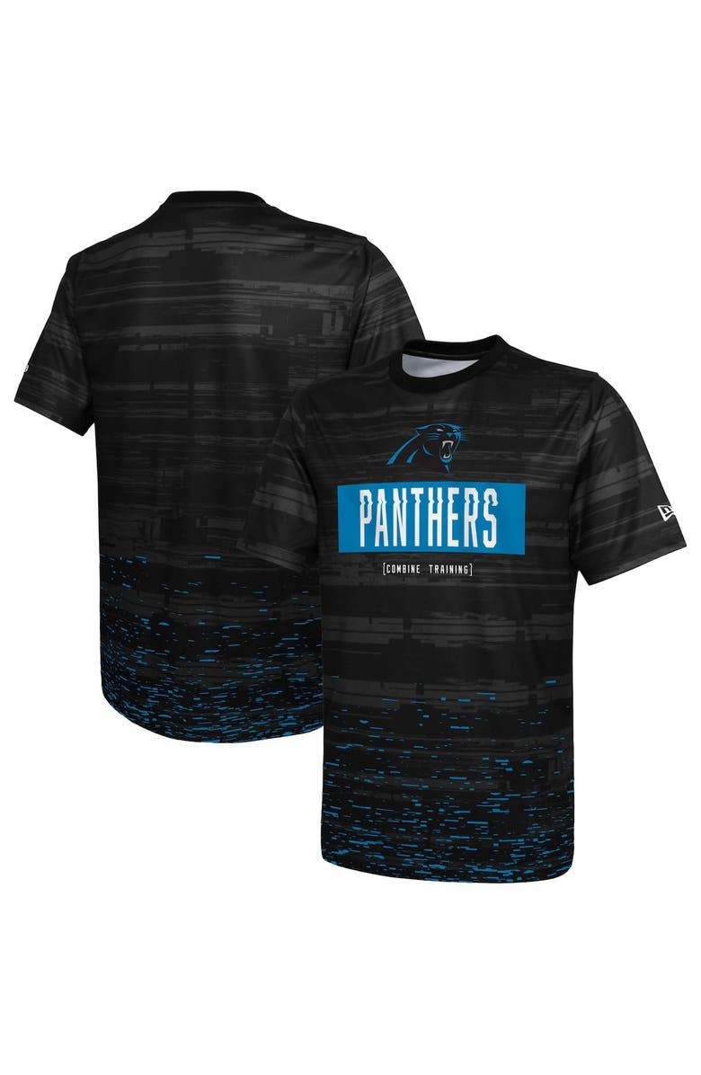 New Era Men's New Era Black Carolina Panthers Combine Authentic Sweep T-Shirt, Main, color, Black