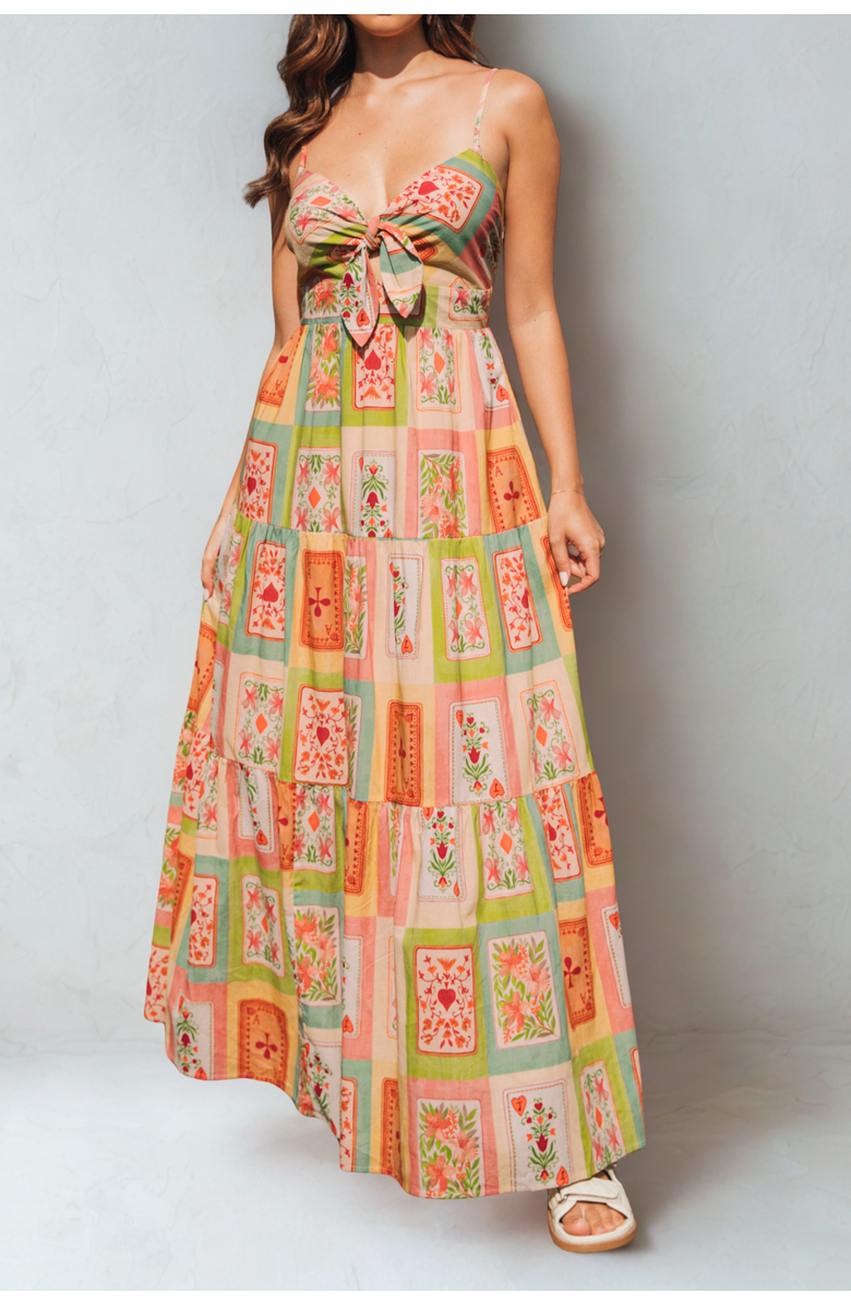 Label of Love Dream Front Tie Maxi Dress, Main, color, Pink