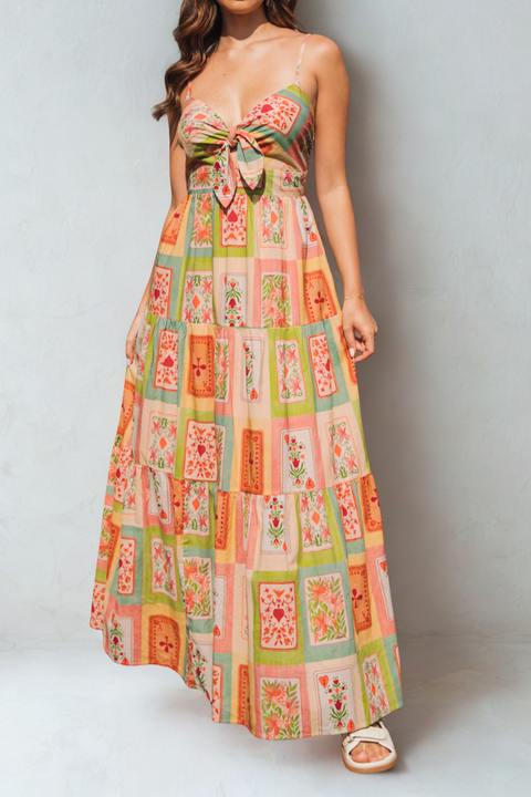 Dream Front Tie Maxi Dress